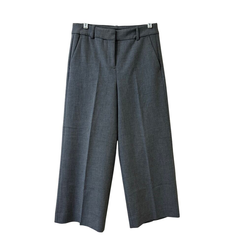 J.Crew Womens Size 6 Gray Sidney Wide Leg Pants Stretch Preppy Minimalist Office